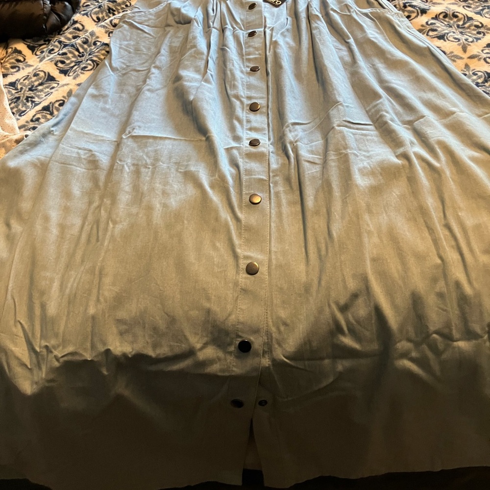 Azbro Women's Blue Midi Skirt - Picture 2 of 3